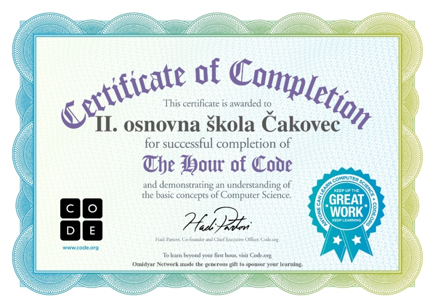 Sat kodiranja Hour of Code II. O akovec